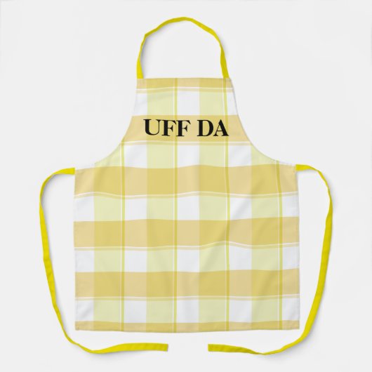 Tablier Ferme citron jaune Uff Da (Recto)