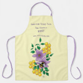 Tablier Ferme d'abeilles miel Lavande jaune (Recto)