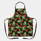 Tablier Ferme de fraises Noir frais (Recto)