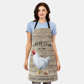Tablier Ferme de poulets Bois texture Œufs rustiques (Porté)
