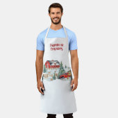 Tablier Ferme Noël Grange et Camion Snow Scene (Porté)