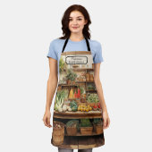 Tablier Ferme végétale Fraîche Famille personnalisée (Porté)