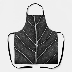 Tablier Fermeture de la feuille brillante noire et blanche