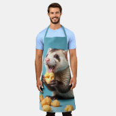 Tablier Ferret Cute Manger Fromage Poufs (Porté)