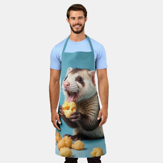 Tablier Ferret Cute Manger Fromage Poufs (Porté)