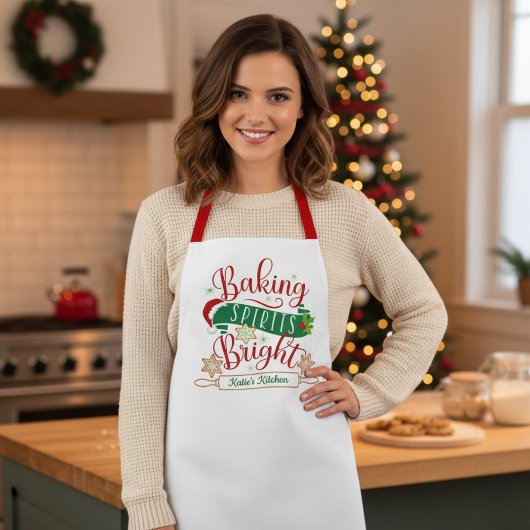 Tablier Festif Baking Spirits Bright Custom Christmas