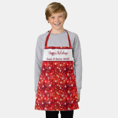 Tablier Festif Rouge & Blanc Holiday Apron (Porté)