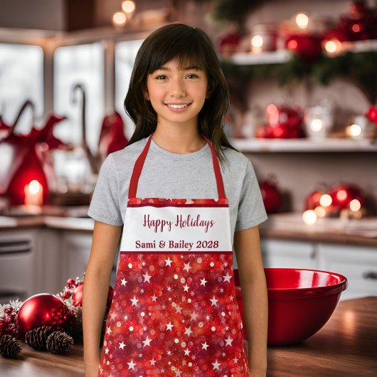 Tablier Festif Rouge & Blanc Holiday Apron