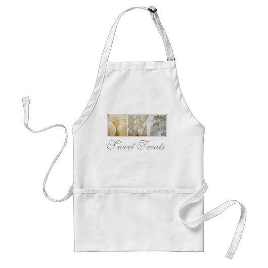 Tablier Festins de bonbon aux nuances du blanc (Devant)