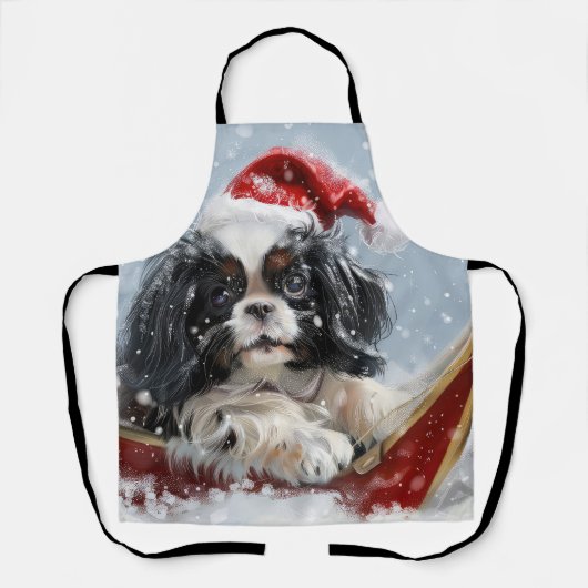 Tablier Festival de Noël de Chien Chin Japonais (Recto)