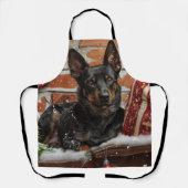 Tablier Festival de Noël des chiens Kelpie australiens (Recto)