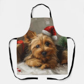 Tablier Festival de Noël du chien Terrier australien (Recto)