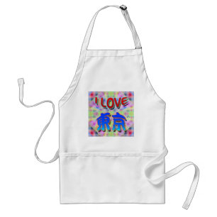 Tablier Festival de Tokyo 2 "I LOVE Tokyo (Kanji)" Apron