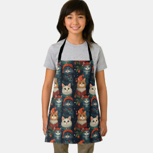Tablier Festive Cats Holiday