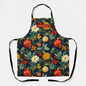 Tablier Festive Christmas Ornaments and Foliage Pattern (Recto)