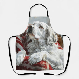 Tablier Festive de Noël de Chien Setter anglais