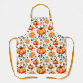 Tablier Festive Fall Pumpkins and Chrysanthemums (Recto)