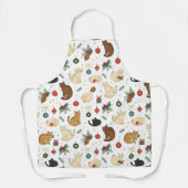 Tablier Festive Feline Christmas Pattern Apron (Recto)