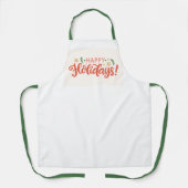 Tablier Festive Happy Holidays Design (Recto)