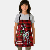 Tablier Festive Holiday Zebra, scintillement de buffle lég (Insitu)