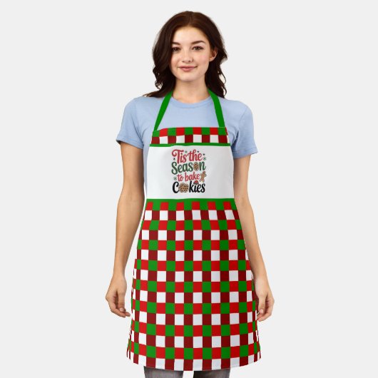 Tablier Festive Noël biscuit cuisson saison (Porté)
