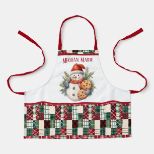 Tablier Festive Noël bonhomme de neige biscuit enfants à l