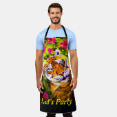 Tablier Fête Apron Tiger Faisons la fête sur tout l'imprim (Porté)