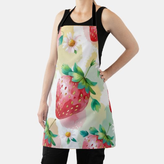 Tablier Fête d'anniversaire aux fraises mignonnes (Insitu)