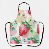 Tablier Fête d'anniversaire aux fraises mignonnes (Recto)