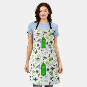 Tablier Fête de Cocktail Mixologue Buveur de Gin (Porté)