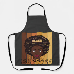 Tablier Fête de la Juneteenth Mélanine Fille Afro-Américai