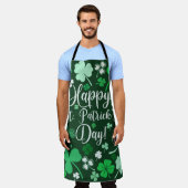 Tablier Fête de la Saint-Patrick shamrock (Porté)