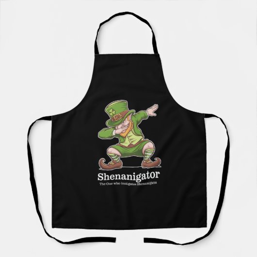 Tablier Fête de la Saint-Patrick Shenanigator Dabbing Lepr (Recto)