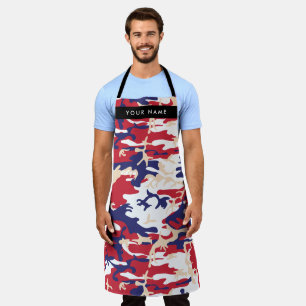 Tablier Fête de l'Indépendance Camouflage Votre nom Person