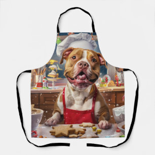 Tablier Fête de Noël avec Pit Bull : Cuisine festive de No