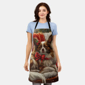 Tablier Fête de Noël de chien de Papillon (Porté)