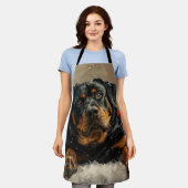 Tablier Fête de Noël de chien Rottweiler (Porté)