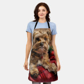 Tablier Fête de Noël de Chien Yorkipoo (Porté)