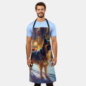 Tablier Fête de Noël des bergers allemands (Porté)