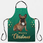 Tablier Fête de Noël des bouledogues français (Recto)