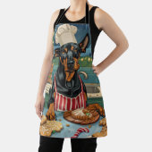 Tablier Fête de Noël Doberman Pinscher (Insitu)