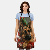 Tablier Fête de Noël du berger allemand Chien (Porté)
