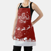 Tablier Fête de Noël Fête rouge père Noël rennes (Insitu)