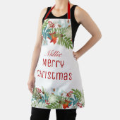 Tablier Fête de Noël Floral Personnalisé (Insitu)