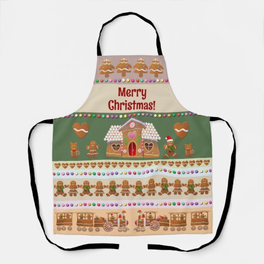 Tablier Fête de Noël Gingerbread Cookies (Recto)