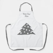 Tablier Fête de Noël gris simple (Recto)