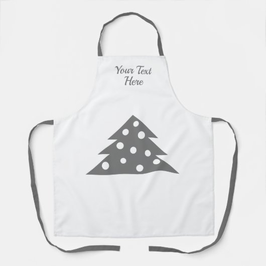 Tablier Fête de Noël gris simple (Recto)