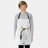 Tablier Fête de pingouins - Animaux faisant la fête (Porté)