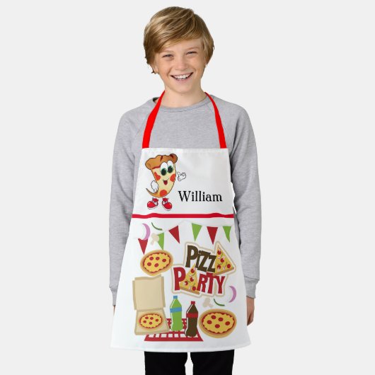 Tablier Fête de pizza pour enfants (Porté)