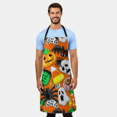 Tablier Fête des Candies Éffrayantes d'Halloween (Porté)